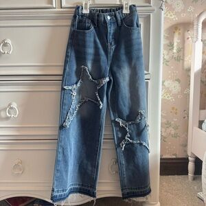 Girl’s Wide Leg Star Jeans